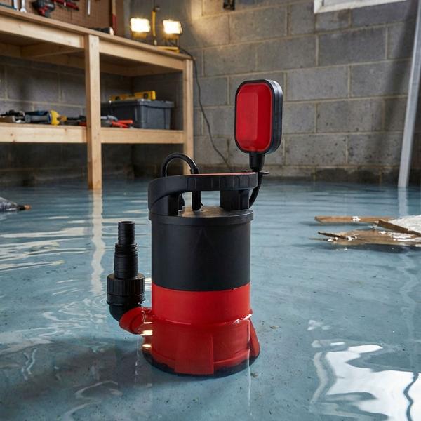 Pompe Submersible 400W - Eau Claire & Sale, Drainage Inondation Jardin - Débit 8000 l/h, Profondeur 7m, Câble 10m