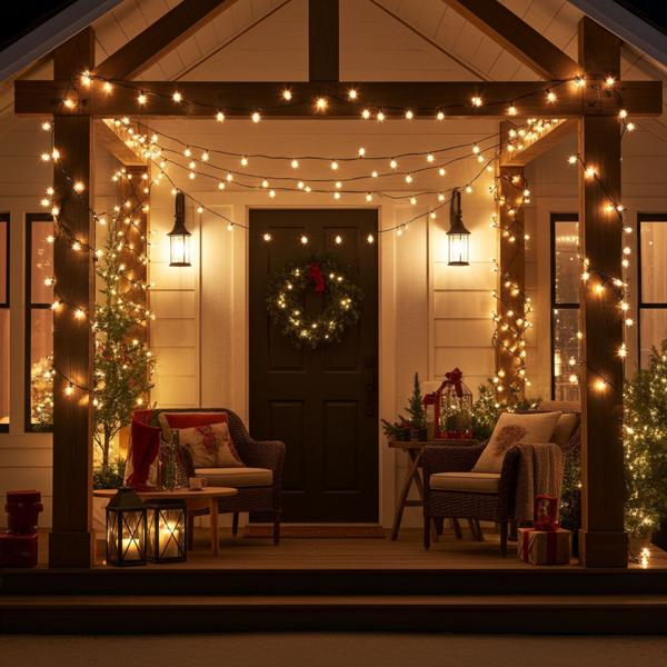 2 guirlandes lumineuses XL 320 LED blanc chaud, 24 m – intérieur et extérieur, IP44 – décorations idéales pour Noël, jardin et terrasse