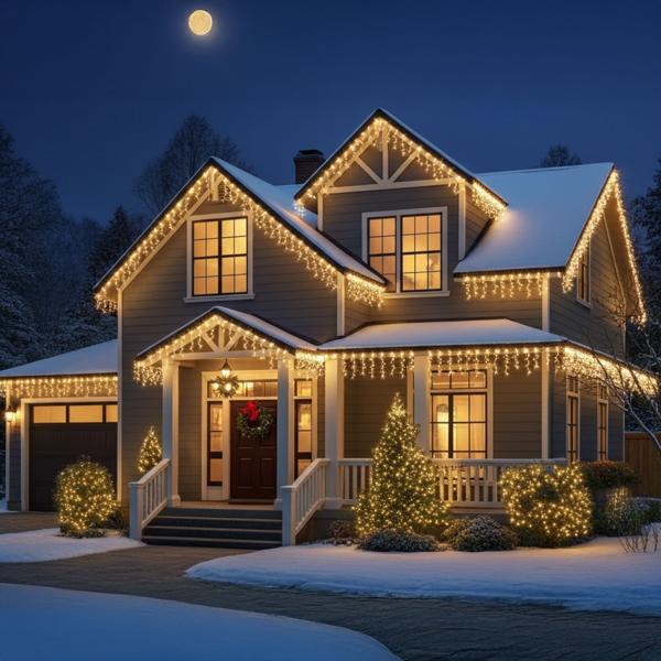 2 guirlandes LED XXL 54 m, 720 LED blanc chaud – éclairage de Noël, 7 modes – décorations résistantes aux intempéries (IP44) pour intérieur et extérieur