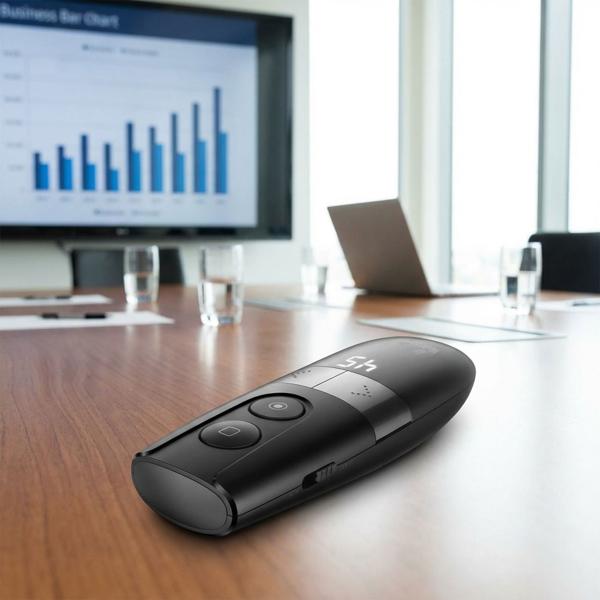 Télécommande Présentation Sans Fil - Pointeur Laser Ergonomique 4 Boutons - Portée 15m - USB 2.0 Plug & Play - Compatible Windows - Idéal Conférences