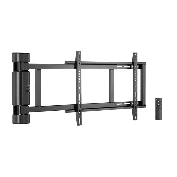 Support TV mural motorisé pour écrans plats de 32 à 80 pouces jusqu’à 50 kg, pivotement électrique 170 degrés, app & télécommande, VESA jusqu’à 600x400