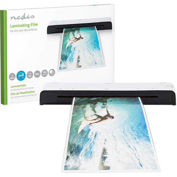 Plastifieuse professionnelle pour format A3 & A4 et pochettes de plastification A3 transparentes, 100 pièces – protection premium pour documents et menus
