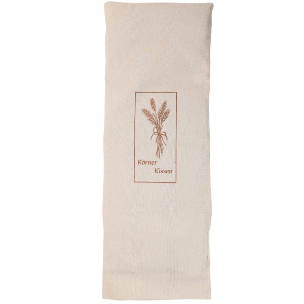 Coussin de grains 19 x 53 cm avec env. 800 g de céréales, coussin chauffant et rafraîchissant pour utilisation chaude ou froide, avec housse lavable en 100% coton