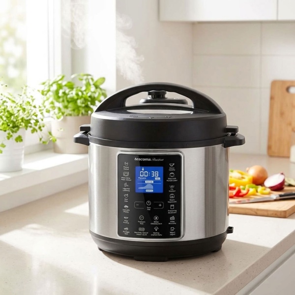 Autocuiseur multi électrique 5,5 l avec programmes sous pression et spéciaux, marmite multifonction 14-en-1 avec livret de recettes et accessoires, 5,5 litres