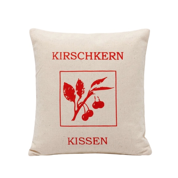 Coussin aux noyaux de cerise 19 x 21 cm avec env. 320 g de noyaux, petit coussin chaud et froid pour une utilisation chaude ou froide, housse lavable en 100 % coton