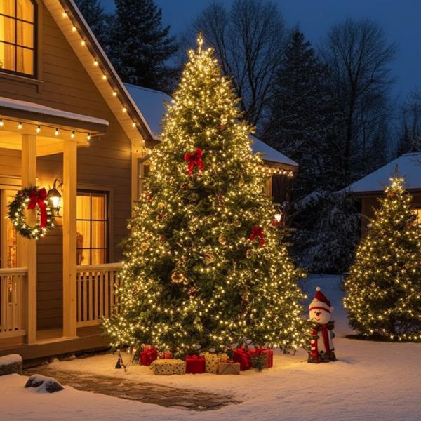 Guirlande lumineuse LED XXL – 720 LED blanc chaud pour une ambiance de fête et l‘éclairage de Noël – protection contre les projections IP44 – 54 m avec minuterie et 7 jeux de lumière