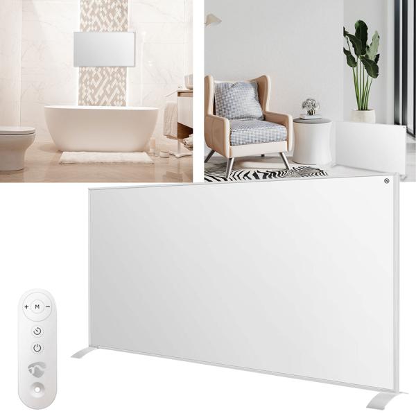 Chauffage Infrarouge Connecté SmartLife - Thermostat Numérique Programmable, IP44 Salle de Bain, 700W, Télécommande, App iOS/Android