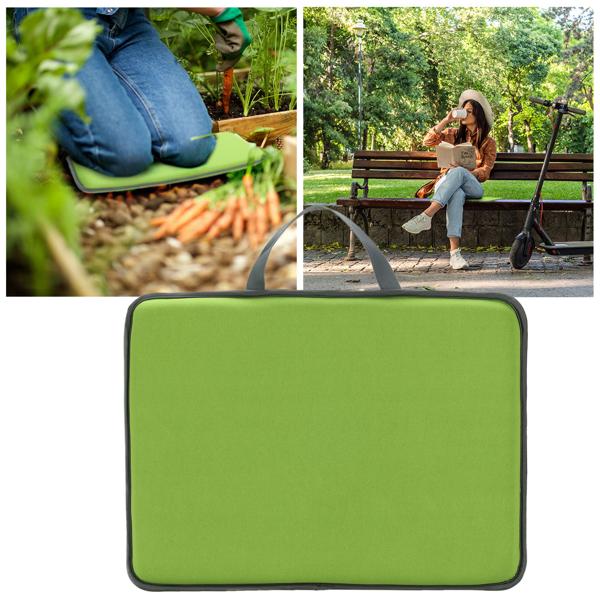 Coussin pour genoux et d’assise en mousse à mémoire de forme, 40 x 30 cm, vert/gris