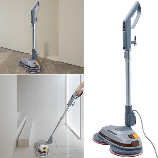 Nettoyeur de sol avec poignée télescopique, lingettes microfibre, pulvérisateur – pour stratifié, parquet, carrelage, marbre, ardoise