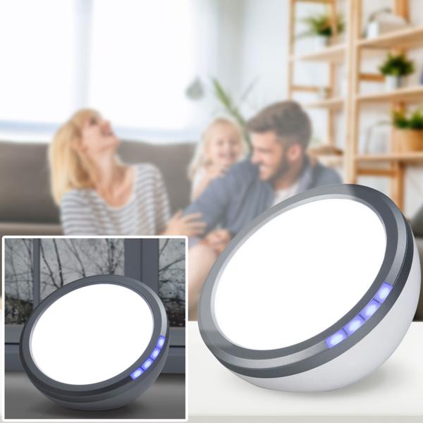 Lampe Luminothérapie 10 000 lux - Énergie Vitale Hiver Automne - Lumière Blanche Naturelle - 4 Niveaux Réglage - Minuterie Intégrée