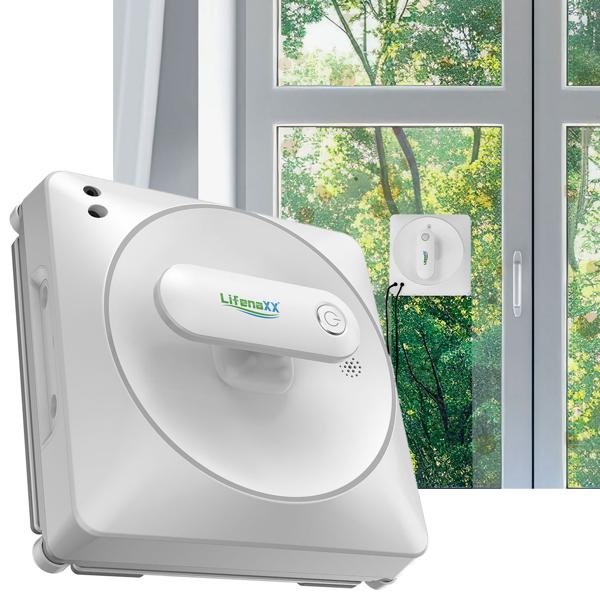 Robot lave-vitres avec pulvérisateur 4 voies et télécommande – nettoyeur de fenêtres automatique, moteur brushless et puissance d’aspiration 4500 Pa