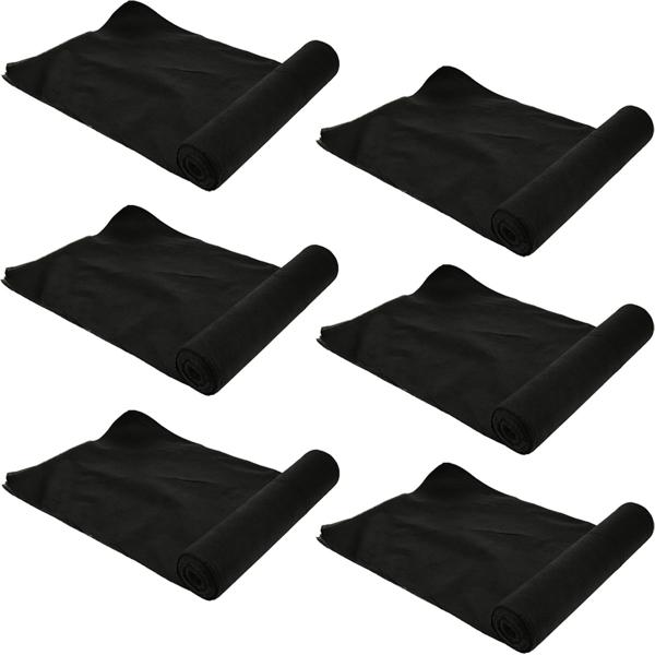 Lot de 6 feutres anti-mauvaises herbes - Découpable 700x150 cm - Protection efficace jardin, plates-bandes, allées - Polyéthylène noir