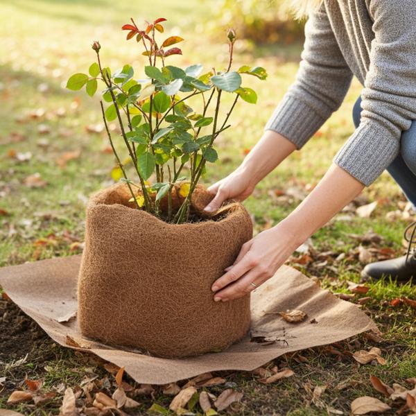 Tapis de protection des plantes en coco (150x50cm) - Anti-mauvaises herbes, gel, dessèchement - Biodégradable, perméable, découpable - Jardin, balcon